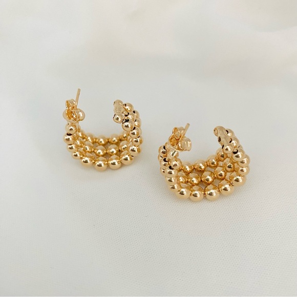 Triple Hoop Earrings - Picture 4 of 7